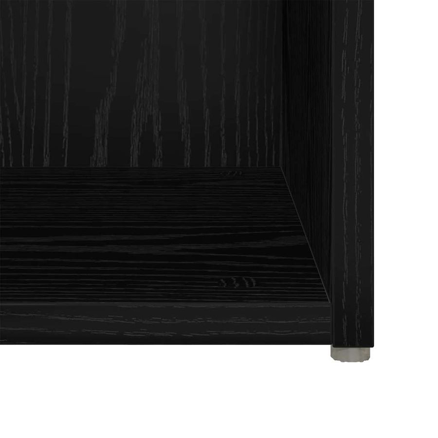 TV-kast met opslag 2 pcs Zwart 37 x 35 x 37 cm Bewerkt hout