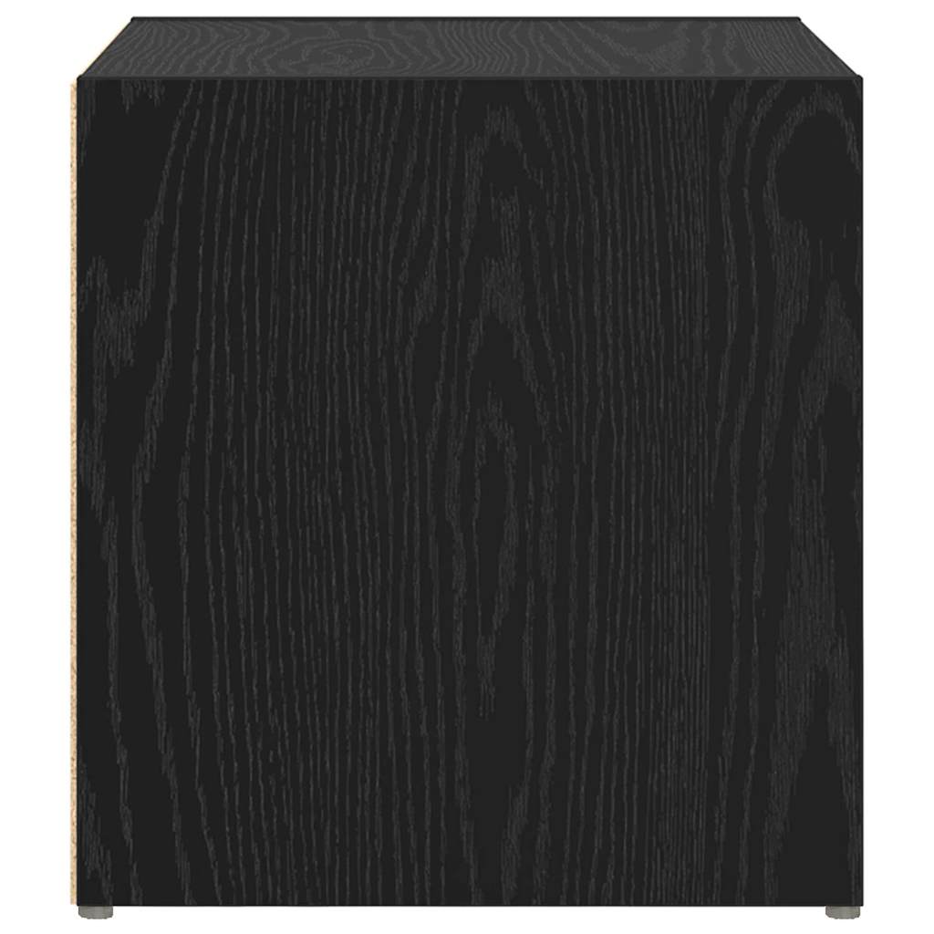 TV-kast met opslag 2 pcs Zwart 37 x 35 x 37 cm Bewerkt hout