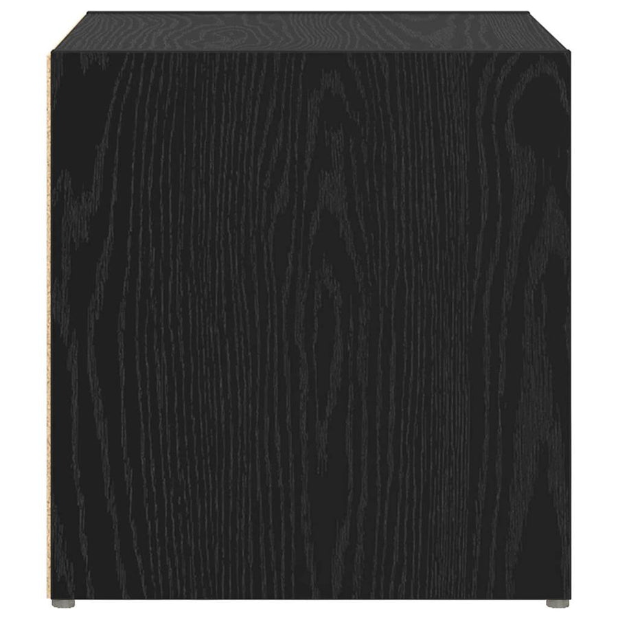 TV-kast met opslag 2 pcs Zwart 37 x 35 x 37 cm Bewerkt hout
