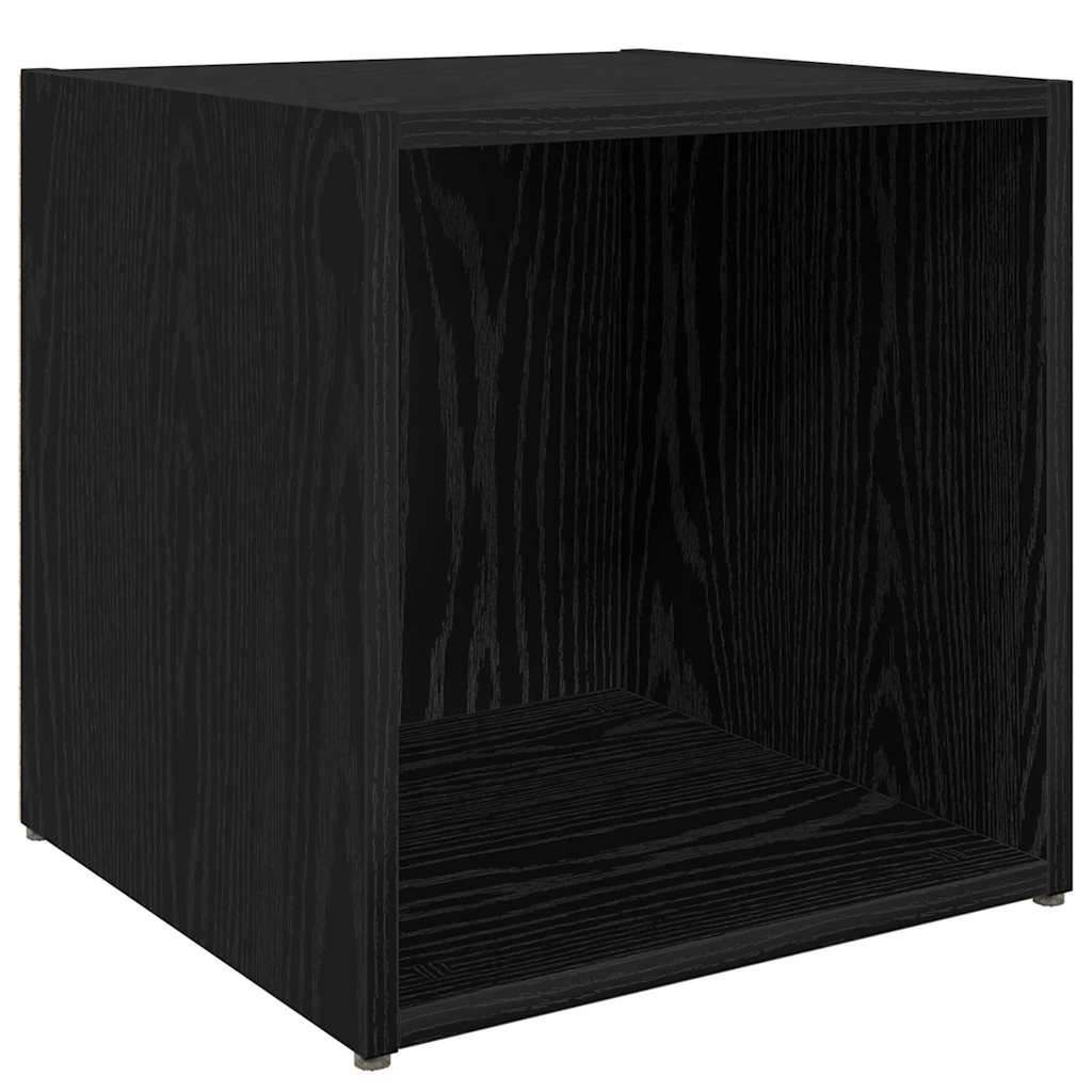 TV-kasten - set van 4, Zwart Eiken, 37x35x37 cm, Gelaagd Hout
