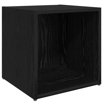 TV-kasten - set van 4, Zwart Eiken, 37x35x37 cm, Gelaagd Hout