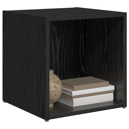 TV-kasten - set van 4, Zwart Eiken, 37x35x37 cm, Gelaagd Hout