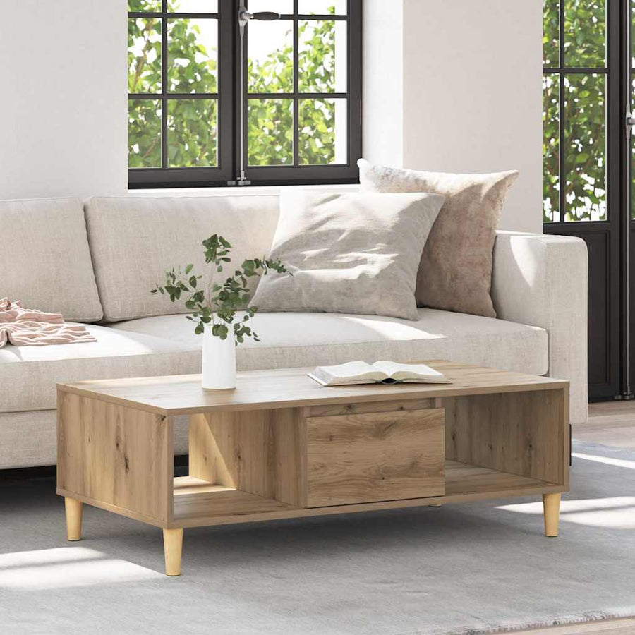 artisanaal eikenkleurig 103.5 x 60 x 35 cm Bewerkt hout