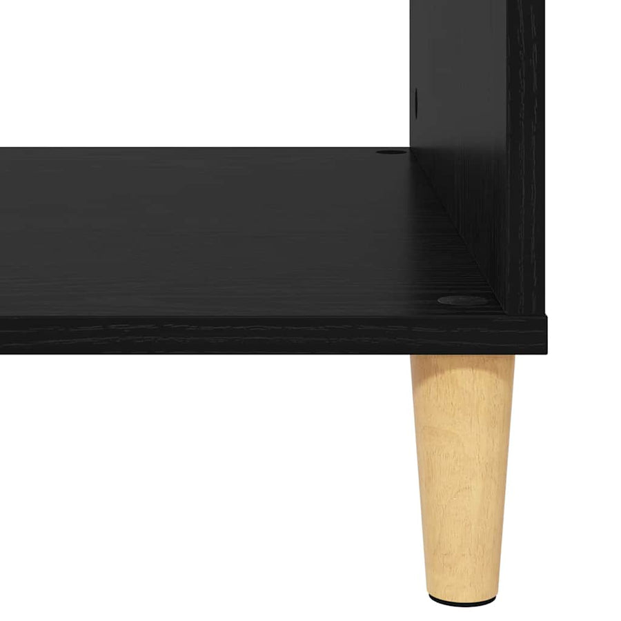 met opslag met de deur Zwart eiken 103.5 x 60 x 35 cm Bewerkt hout