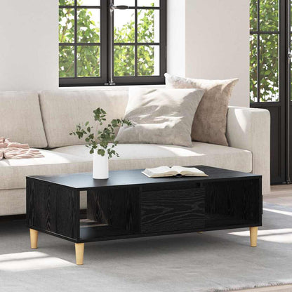 met opslag met de deur Zwart eiken 103.5 x 60 x 35 cm Bewerkt hout