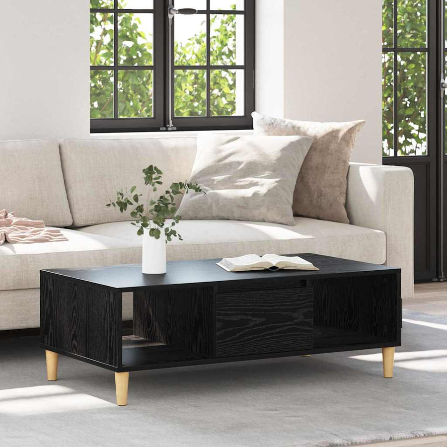 met opslag met de deur Zwart eiken 103.5 x 60 x 35 cm Bewerkt hout