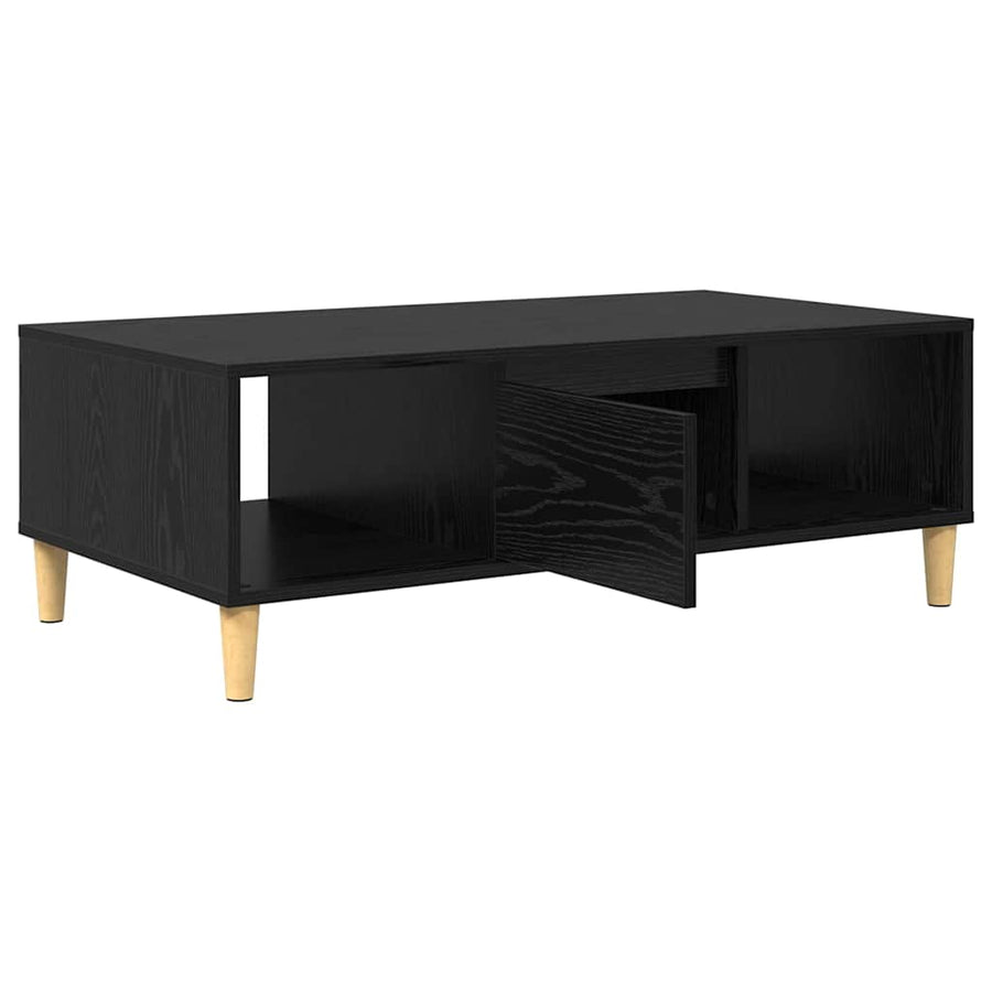 met opslag met de deur Zwart eiken 103.5 x 60 x 35 cm Bewerkt hout
