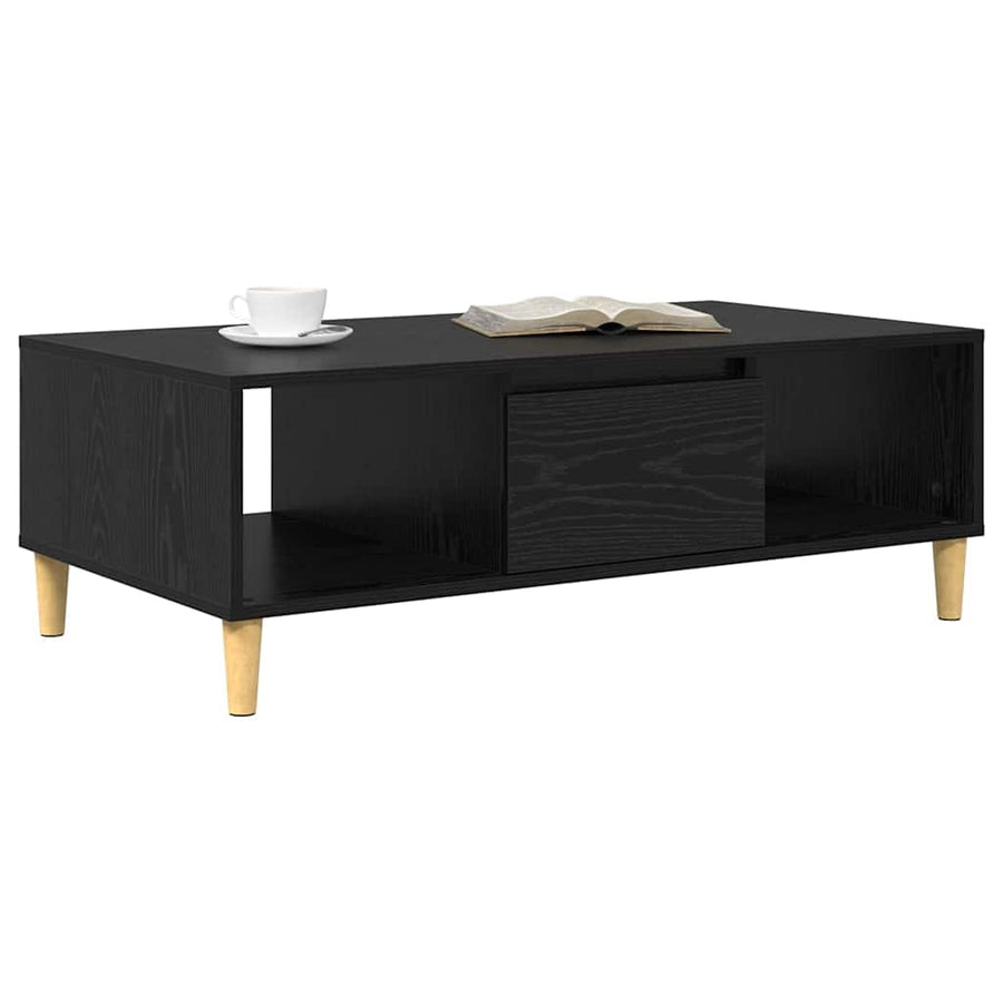 met opslag met de deur Zwart eiken 103.5 x 60 x 35 cm Bewerkt hout
