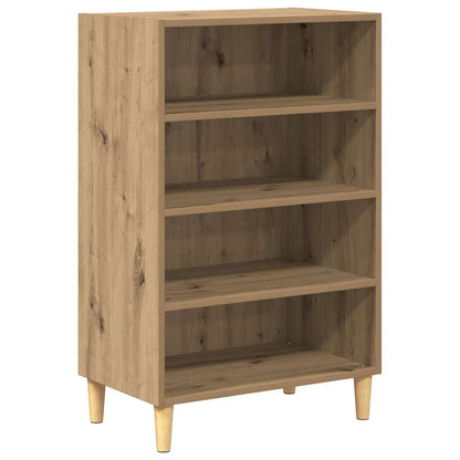 Dressoir artisanaal eikenkleurig 57 x 35 x 90 cm Bewerkt hout