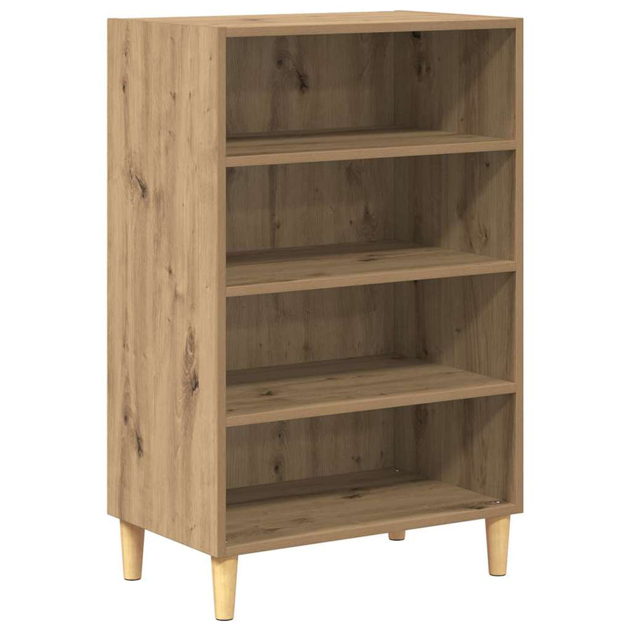 Dressoir artisanaal eikenkleurig 57 x 35 x 90 cm Bewerkt hout