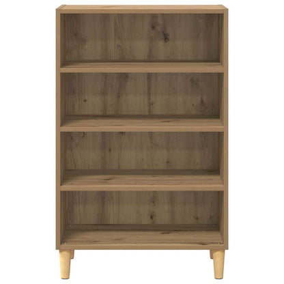Dressoir artisanaal eikenkleurig 57 x 35 x 90 cm Bewerkt hout