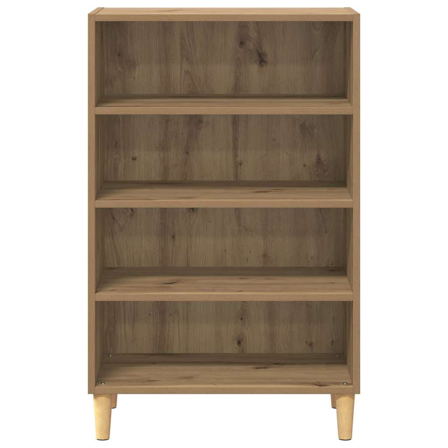 Dressoir artisanaal eikenkleurig 57 x 35 x 90 cm Bewerkt hout