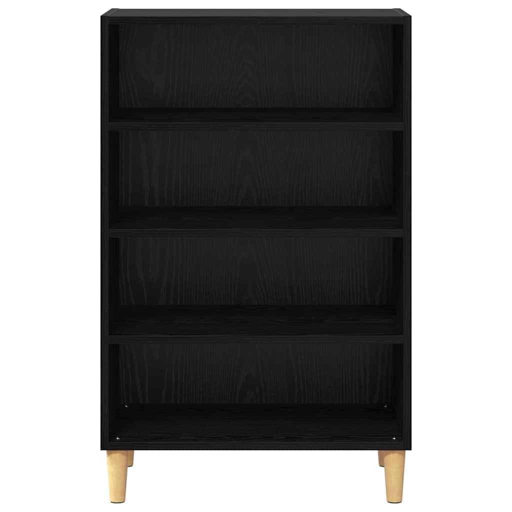 Dressoir met plank Zwart eiken 57 x 35 x 90 cm Bewerkt hout