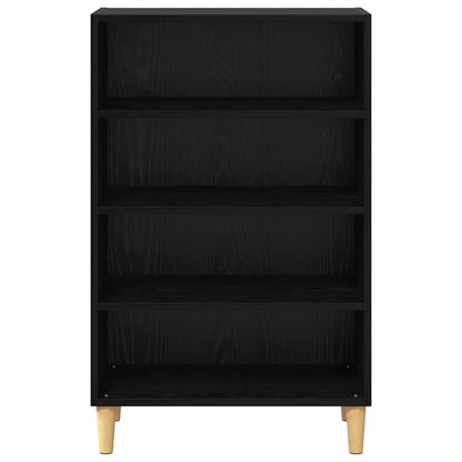 Dressoir met plank Zwart eiken 57 x 35 x 90 cm Bewerkt hout