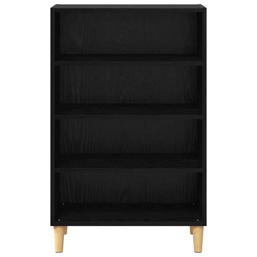 Dressoir met plank Zwart eiken 57 x 35 x 90 cm Bewerkt hout