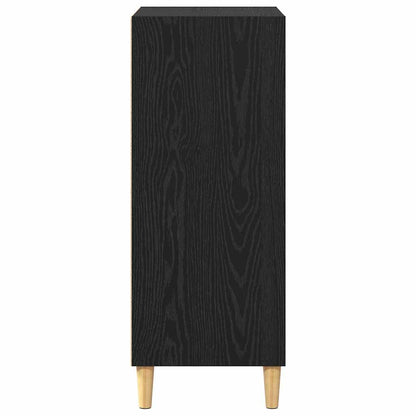 Dressoir met plank Zwart eiken 57 x 35 x 90 cm Bewerkt hout