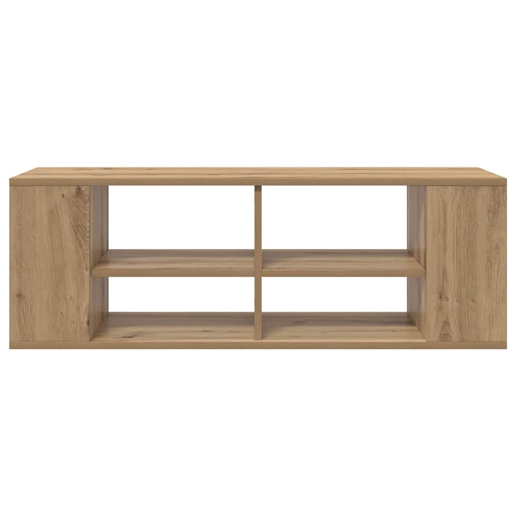 TV-kast artisanaal eikenkleurig 102 x 35 x 35 cm Bewerkt hout