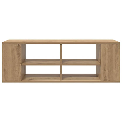 TV-kast artisanaal eikenkleurig 102 x 35 x 35 cm Bewerkt hout