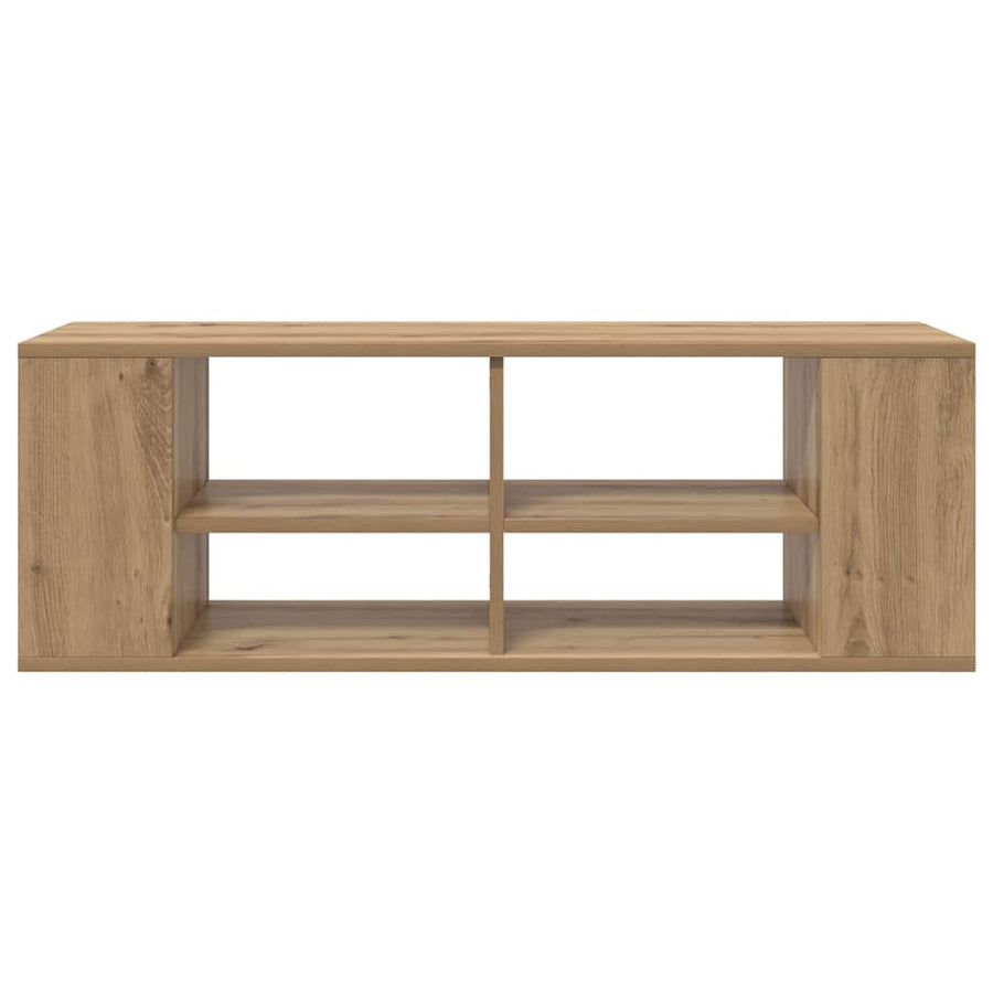 TV-kast artisanaal eikenkleurig 102 x 35 x 35 cm Bewerkt hout