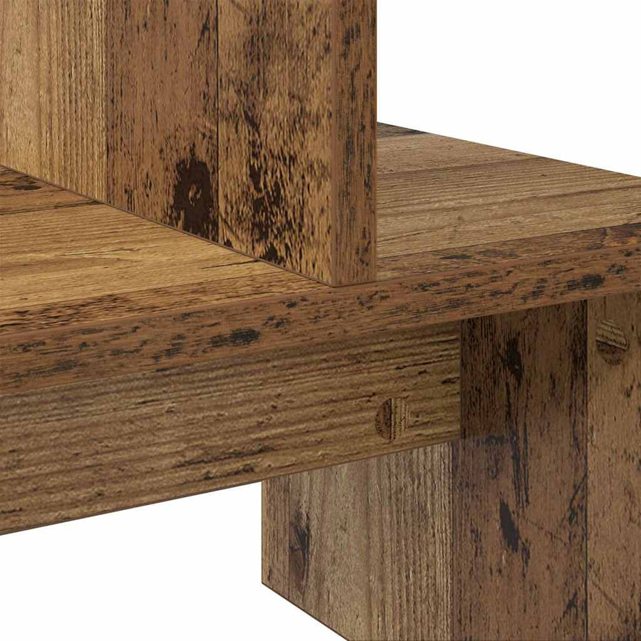 TV-kast met plank met opslag Oud hout 180 x 30 x 43 cm Bewerkt hout