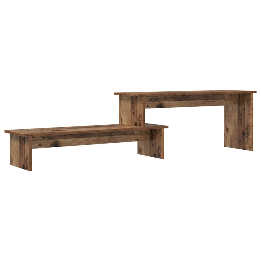 TV-kast met plank met opslag Oud hout 180 x 30 x 43 cm Bewerkt hout