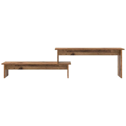 TV-kast met plank met opslag Oud hout 180 x 30 x 43 cm Bewerkt hout