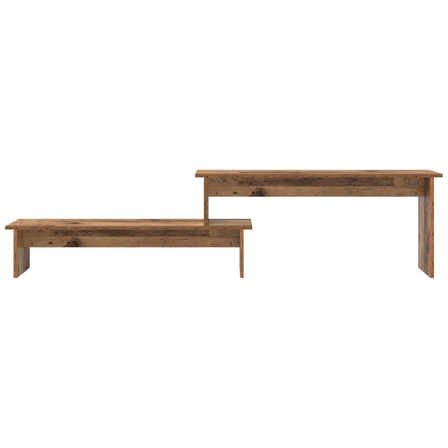 TV-kast met plank met opslag Oud hout 180 x 30 x 43 cm Bewerkt hout