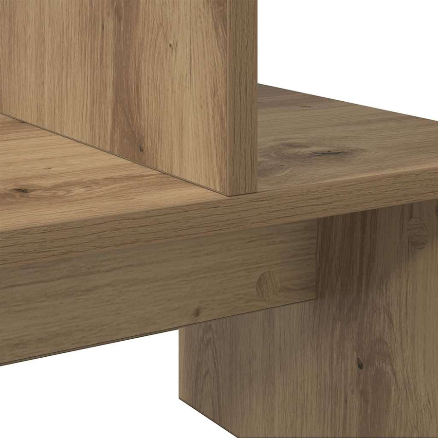 TV-kast artisanaal eikenkleurig 180 x 30 x 43 cm Bewerkt hout