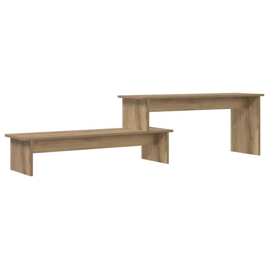 TV-kast artisanaal eikenkleurig 180 x 30 x 43 cm Bewerkt hout