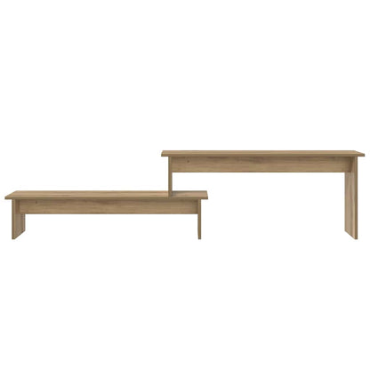 TV-kast artisanaal eikenkleurig 180 x 30 x 43 cm Bewerkt hout