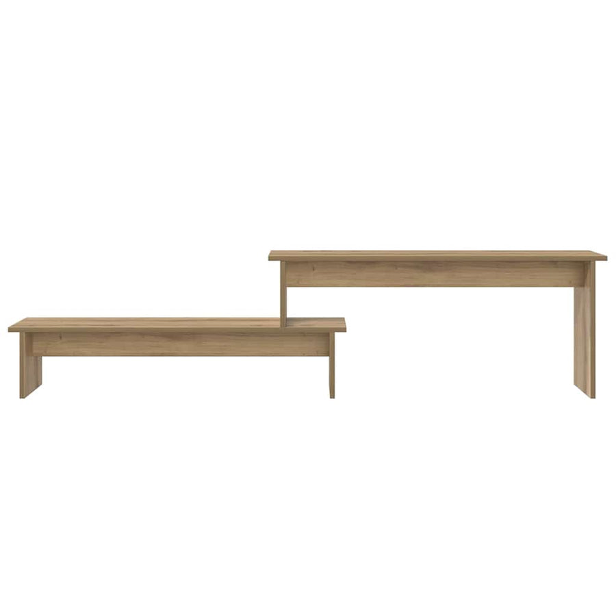 TV-kast artisanaal eikenkleurig 180 x 30 x 43 cm Bewerkt hout
