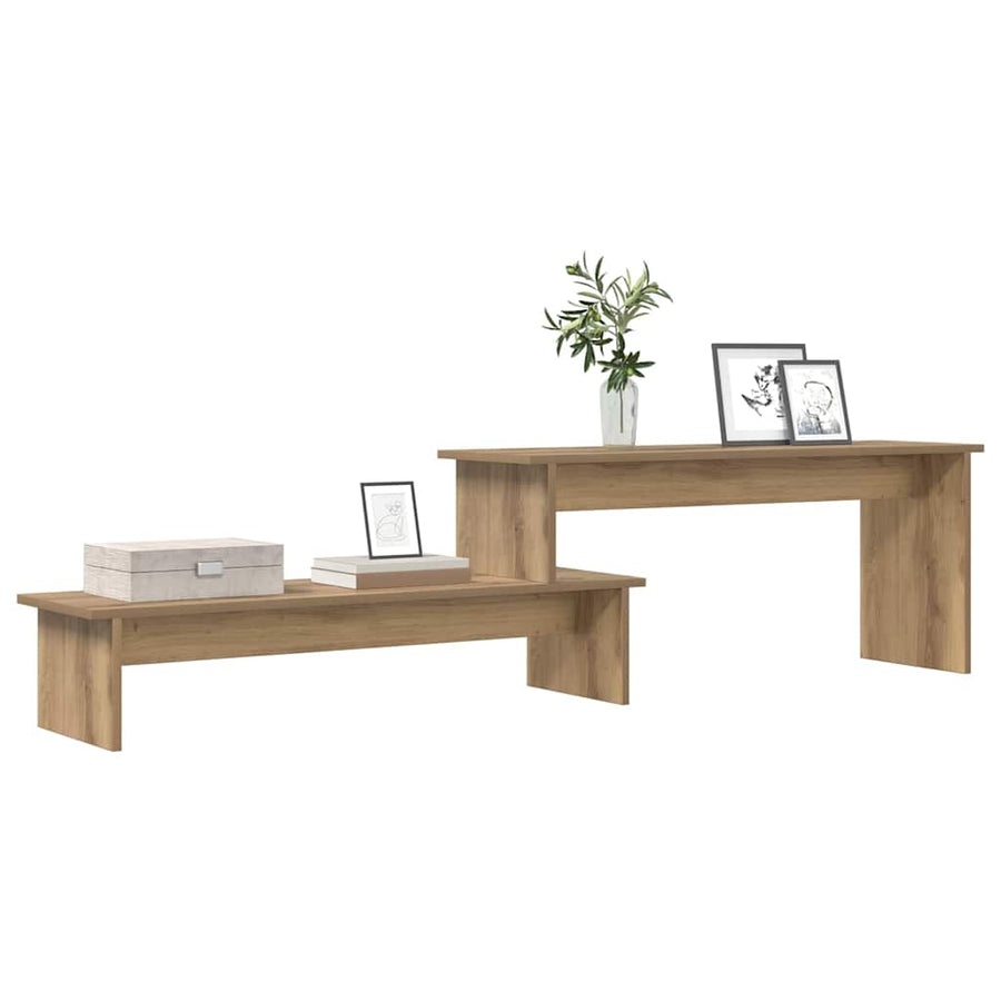 TV-kast artisanaal eikenkleurig 180 x 30 x 43 cm Bewerkt hout