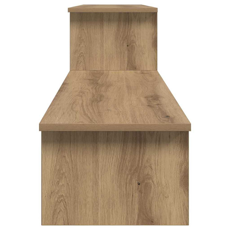 TV-kast artisanaal eikenkleurig 180 x 30 x 43 cm Bewerkt hout