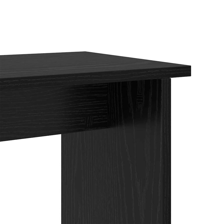 TV-kast met plank met opslag Zwart eiken 180 x 30 x 43 cm Bewerkt hout