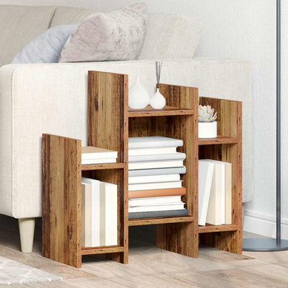 Bijzetkast met plank Oud hout 60 x 26 x 60 cm Bewerkt hout