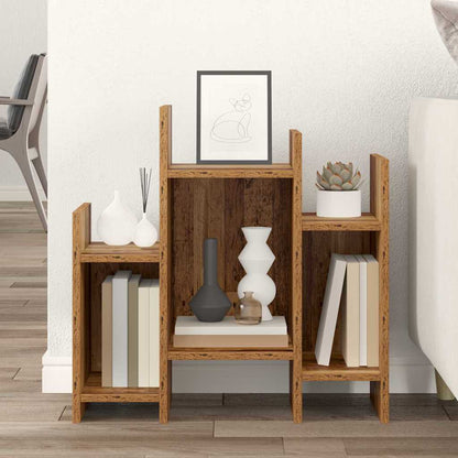 Bijzetkast met plank Oud hout 60 x 26 x 60 cm Bewerkt hout