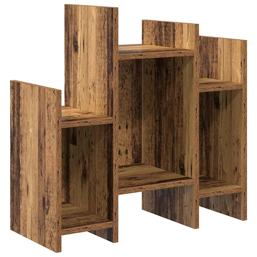 Bijzetkast met plank Oud hout 60 x 26 x 60 cm Bewerkt hout