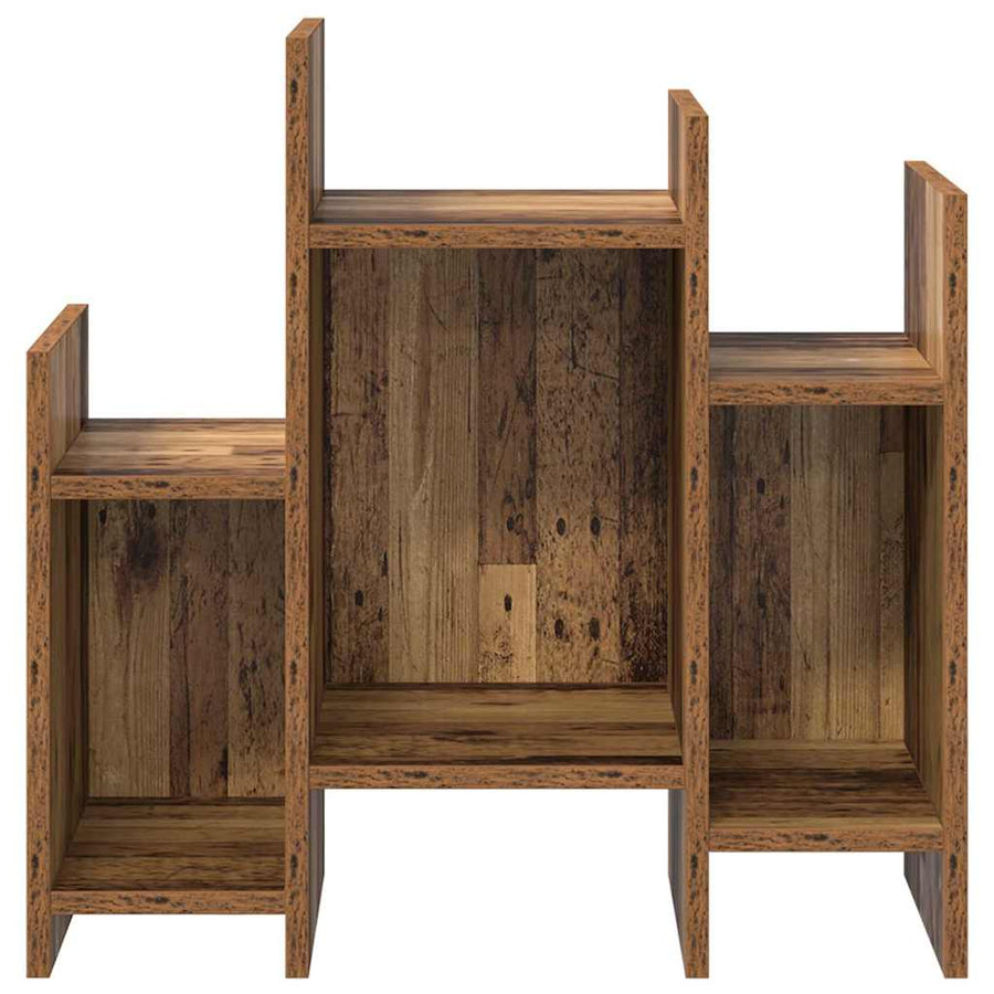 Bijzetkast met plank Oud hout 60 x 26 x 60 cm Bewerkt hout