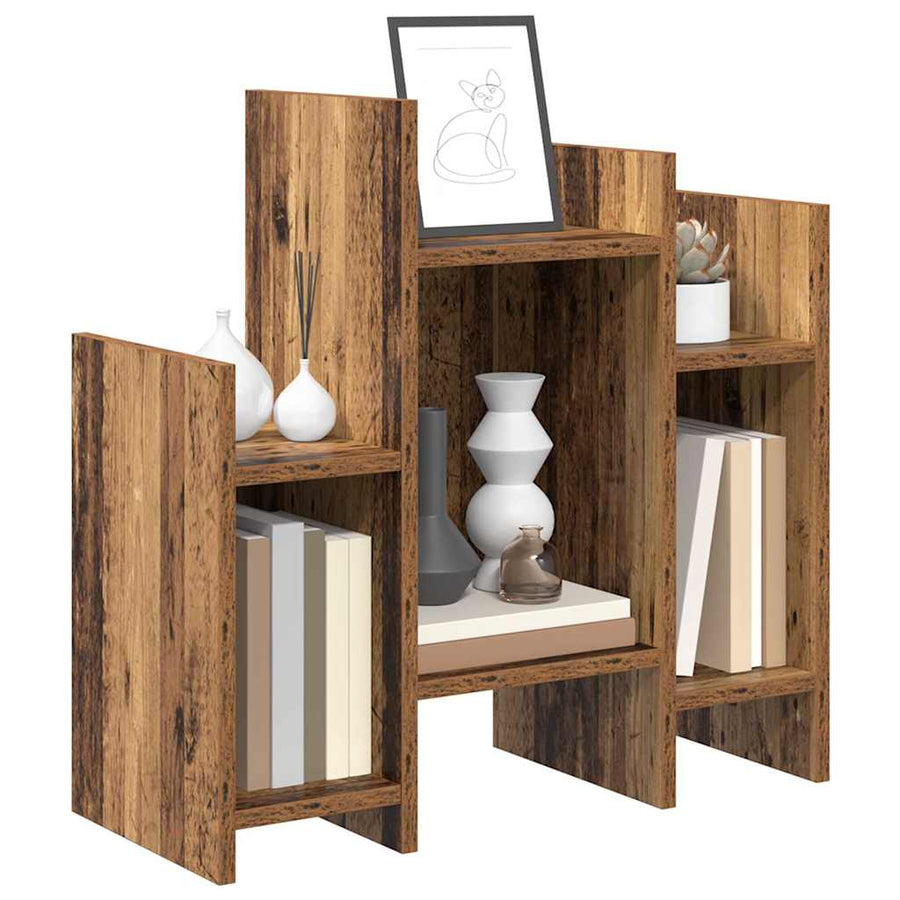 Bijzetkast met plank Oud hout 60 x 26 x 60 cm Bewerkt hout