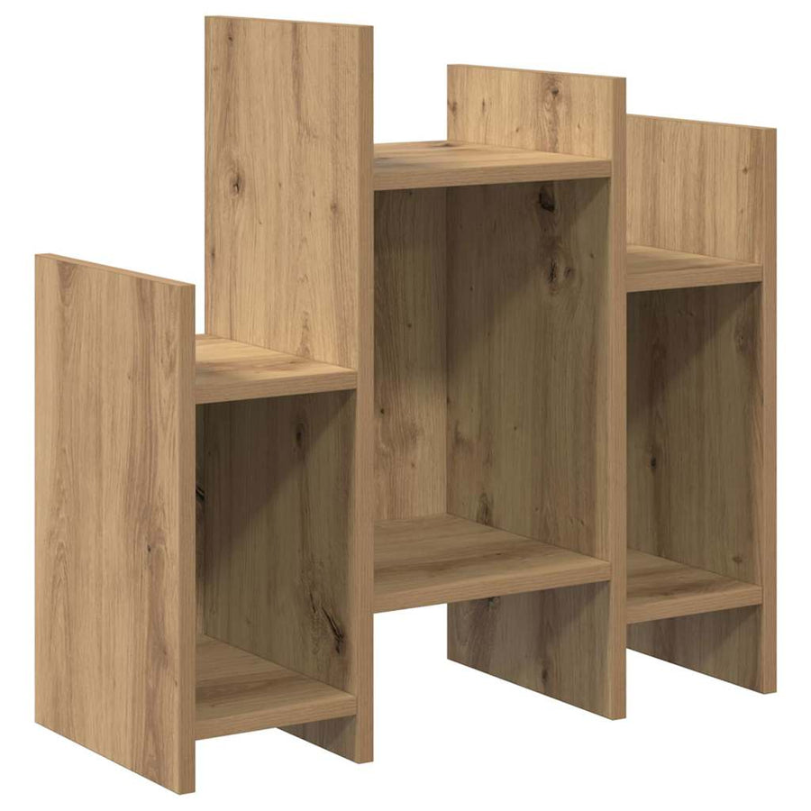 Bijzetkast artisanaal eikenkleurig 60 x 26 x 60 cm Bewerkt hout