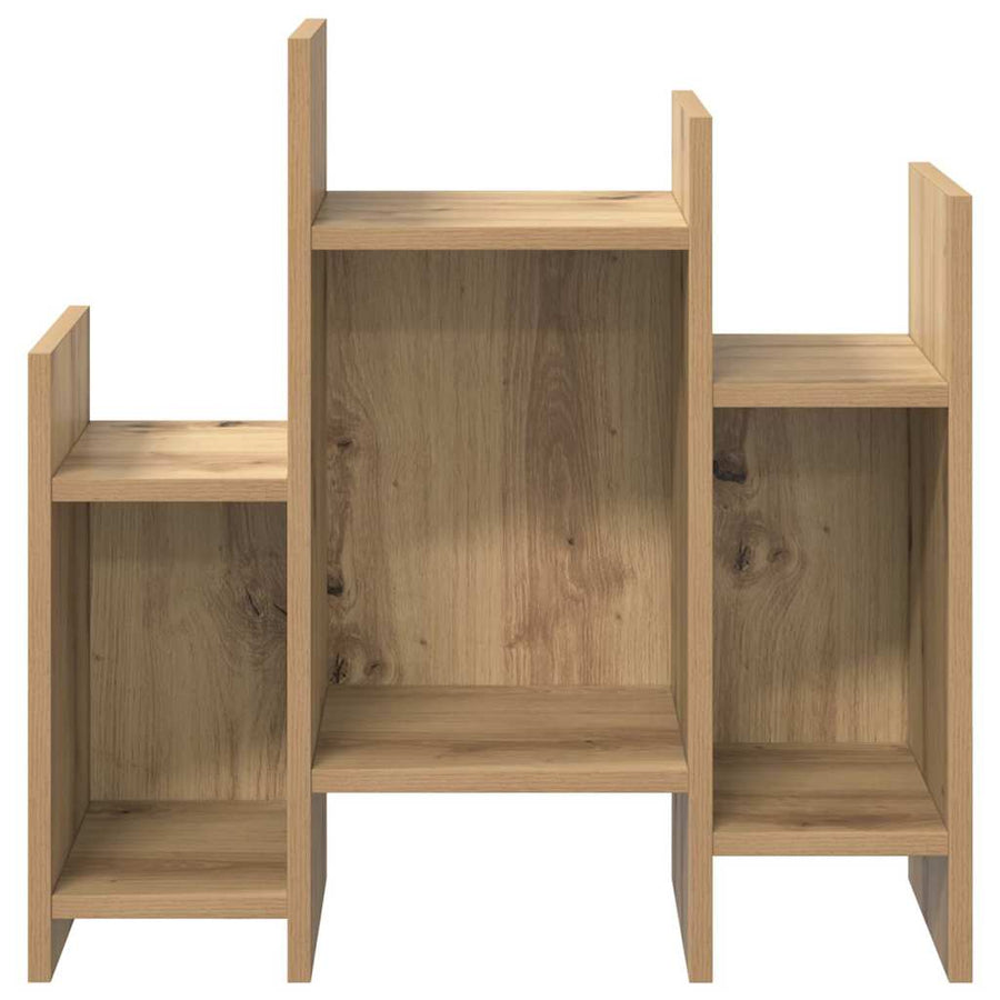 Bijzetkast artisanaal eikenkleurig 60 x 26 x 60 cm Bewerkt hout