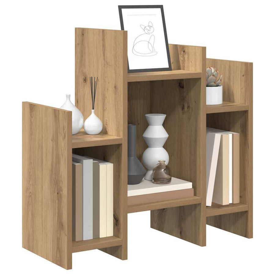 Bijzetkast artisanaal eikenkleurig 60 x 26 x 60 cm Bewerkt hout
