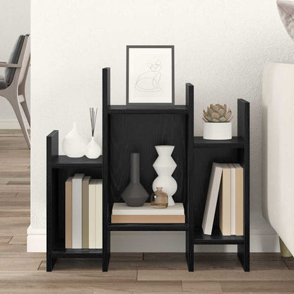 Bijzetkast met plank Zwart eiken 60 x 26 x 60 cm Bewerkt hout