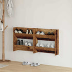 Schoenenkast 60x18x60 cm bewerkt hout bruin