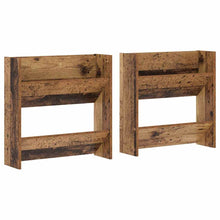 Wand Schoenenkasten 2 pcs Oud hout 60 x 18 x 60 cm Bewerkt hout