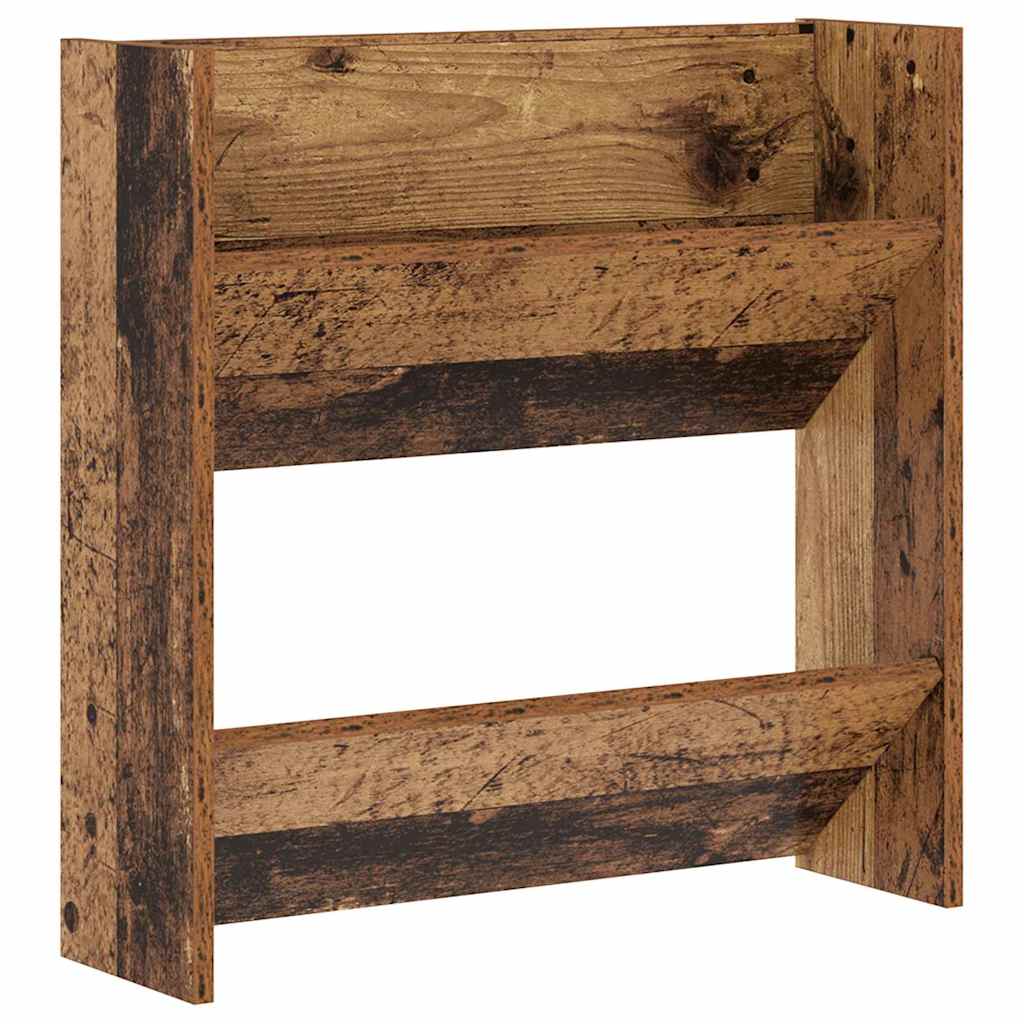 Wand Schoenenkasten 2 pcs Oud hout 60 x 18 x 60 cm Bewerkt hout
