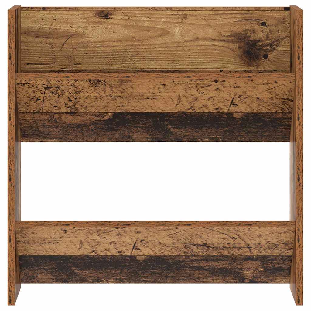 Wand Schoenenkasten 2 pcs Oud hout 60 x 18 x 60 cm Bewerkt hout