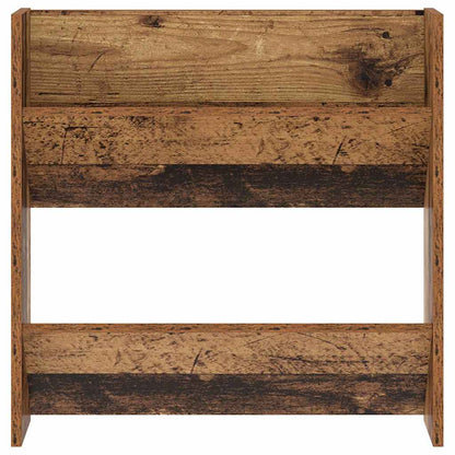 Wand Schoenenkasten 2 pcs Oud hout 60 x 18 x 60 cm Bewerkt hout