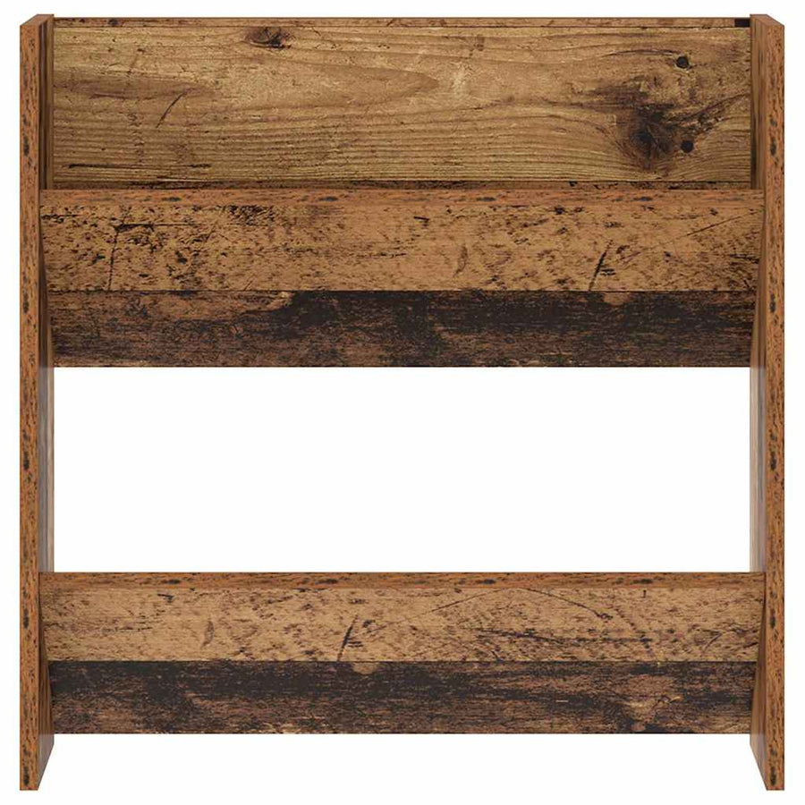 Wand Schoenenkasten 2 pcs Oud hout 60 x 18 x 60 cm Bewerkt hout