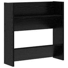 Wand Schoenenkasten Zwart eiken 60 x 18 x 60 cm Bewerkt hout